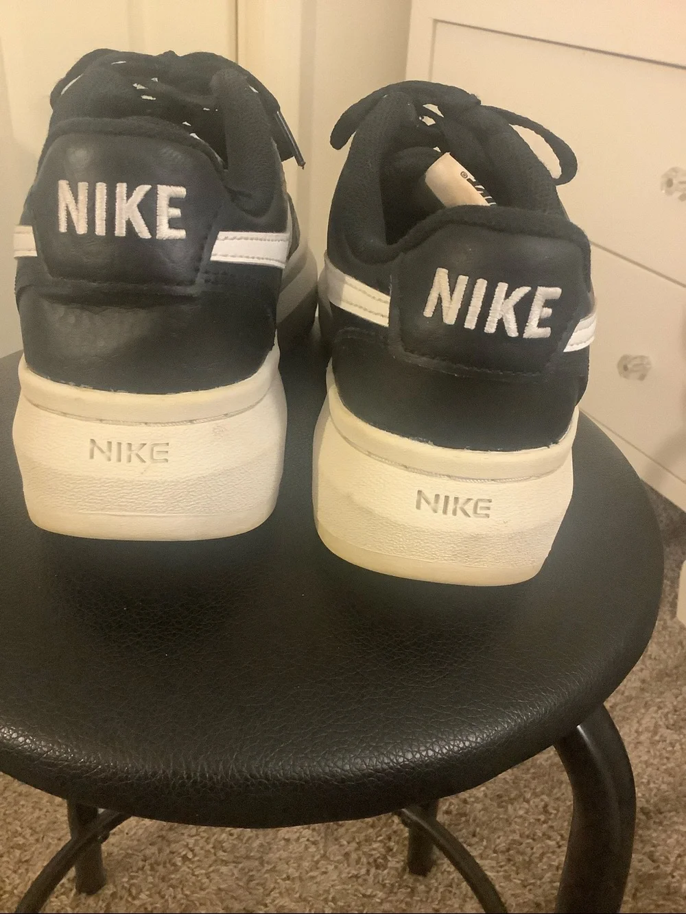 Nike  Court Vision Alta Leather Platform Casual Sneakers Size 9